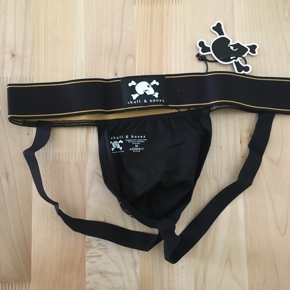 Skull & Bones S M L XL jock NWT geo black gold - Picture 8 of 15
